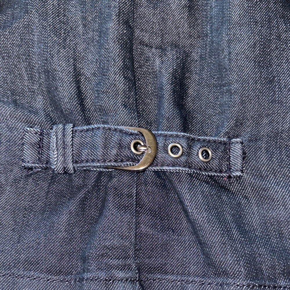 Ashley Stewart Vintage Womenโs Denim Crop Vest - Dark Blue Button Front EUC 20W - Picture 8 of 10